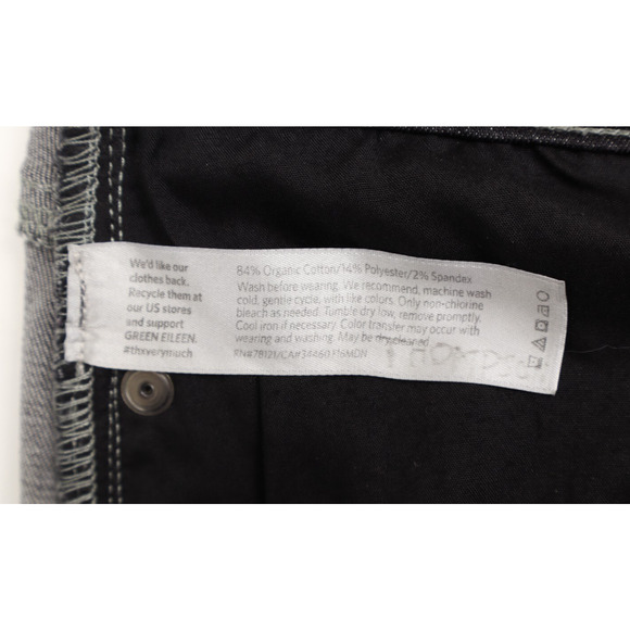 Eileen Fisher Organic Cotton Mid Rise Skinny Jeans Washed Black Gray Sz 8P - Picture 8 of 9